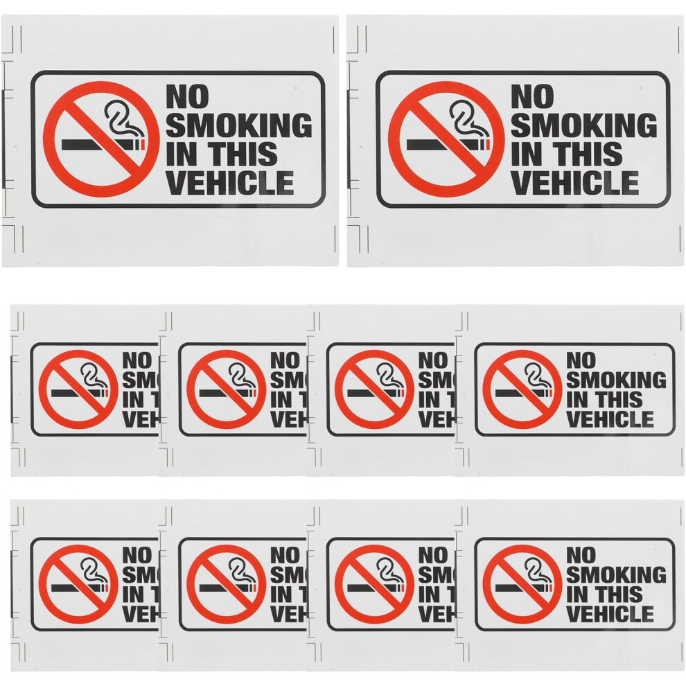 10Pcs No Smoking Vehicle Stickers Waterproof Self-Adhesive No Smoking Decals For Cars Trucks Automotive Exterior Accessories 5455468517099