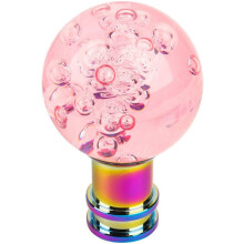 Pomello del cambio Crystal Bubble con 3 adattatori filettati M8 M10 e di grandi dimensioni, leva di ricambio rotonda in acrilico