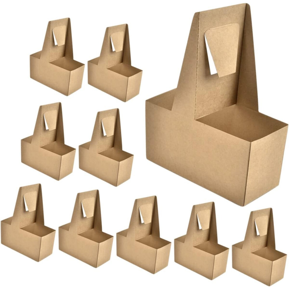 10Pcs Paper Carrier Drink Takeout Holder Disposable Tray Holders Tray Coffee Carrier 5455468446610