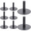 8pcs Black Plastic Car Doll Support Rack Display Stand Multifunctional Display Mount 1
