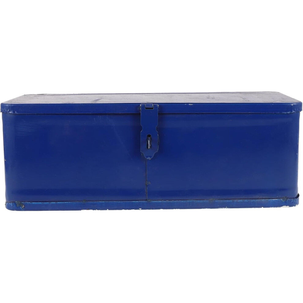 Lockable Tool Box Storage Tools Organizer Large Capacity Iron Metal Convenient Storage Blue 8781025116892