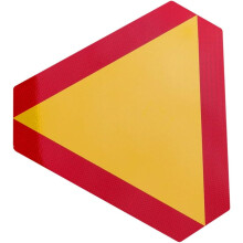 Reflektierendes Warnschild für Autos, gelbes Dreieck, Warnstreifen für langsam fahrende Fahrzeuge