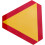 Reflective Warning Board for Car Yellow Triangle Slow Moving Sign Reflective Strip 1
