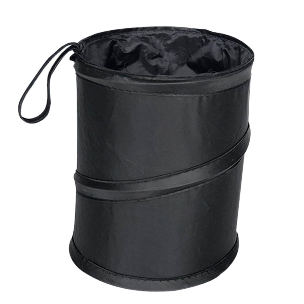 Folding Car Trash Can Multifunctional Garbage Bin With Lid, Portable Collapsible Car Waste Container Black 5455468526886