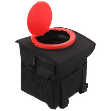 Mini cestino pieghevole per auto con coperchio, piccolo contenitore per rifiuti per auto, ideale per l'organizzazione del veicolo e per i viaggi.