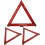 3pcs Reflective Triangle Safety Warning Signs Car Emergency Roadside Reflectors 1
