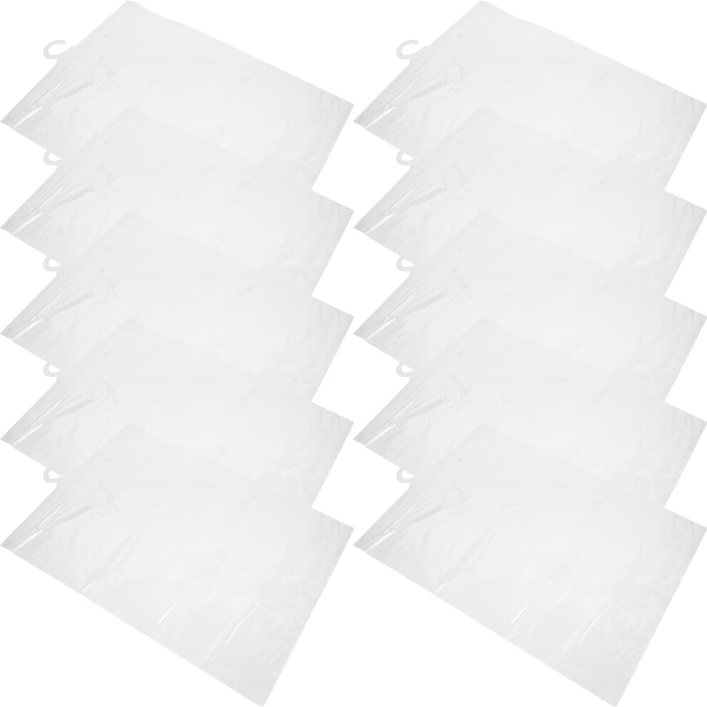 10Pcs Plastic Hanging Storage Bags With Hooks Universal A4 Size Organizers 5455468447754