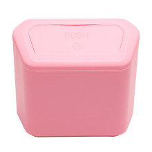 Cestino portatile rosa da appendere alla portiera dell'auto, piccolo contenitore di plastica per rifiuti.