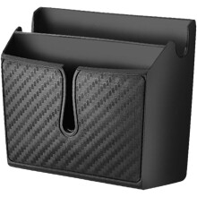 Doppellagige kleine Auto-Aufbewahrungsbox mit Carbonfaser-Oberfläche, selbstklebender Handy-Organizer