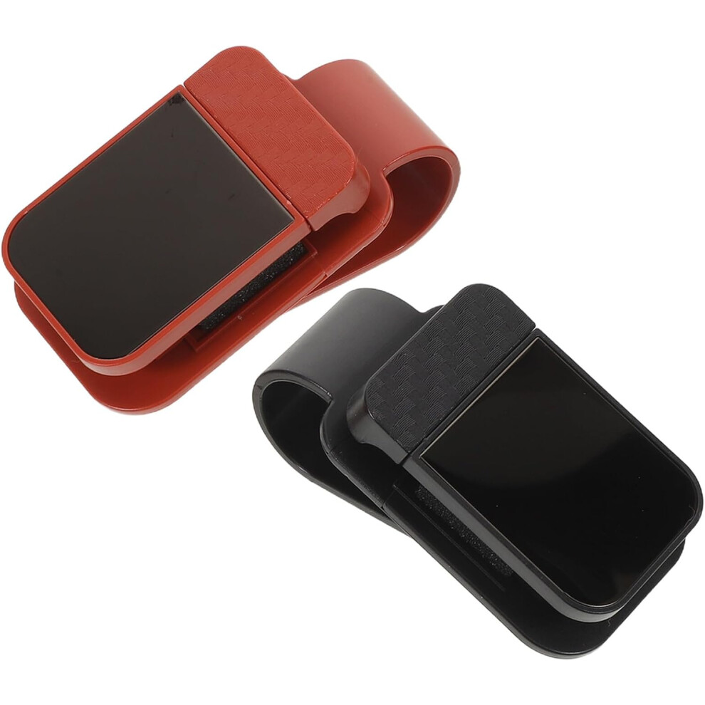 2Pcs Car Visor Sunglass Clip With Anti-Scratch Protective Eyeglass Holder 5455468528682