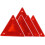 5pcs Warning Triangle Sign Truck Night Driving Tail Warning Sign Triangle Frame Reflective 1