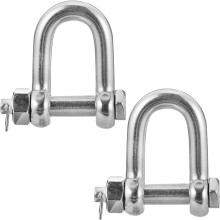 Lot de 2 manilles de sécurité en forme de D en acier inoxydable pour accessoires d'attelage à boucle de levage