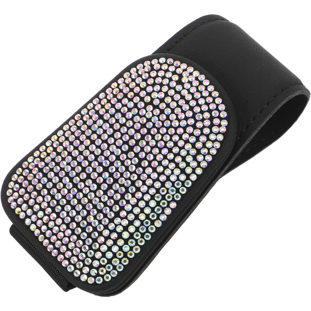 Sun Visor Glasses Clip For Car Eyeglass Visor Holder Rhinestones Pu Car-Mounted Glasses Holder 5455468528422