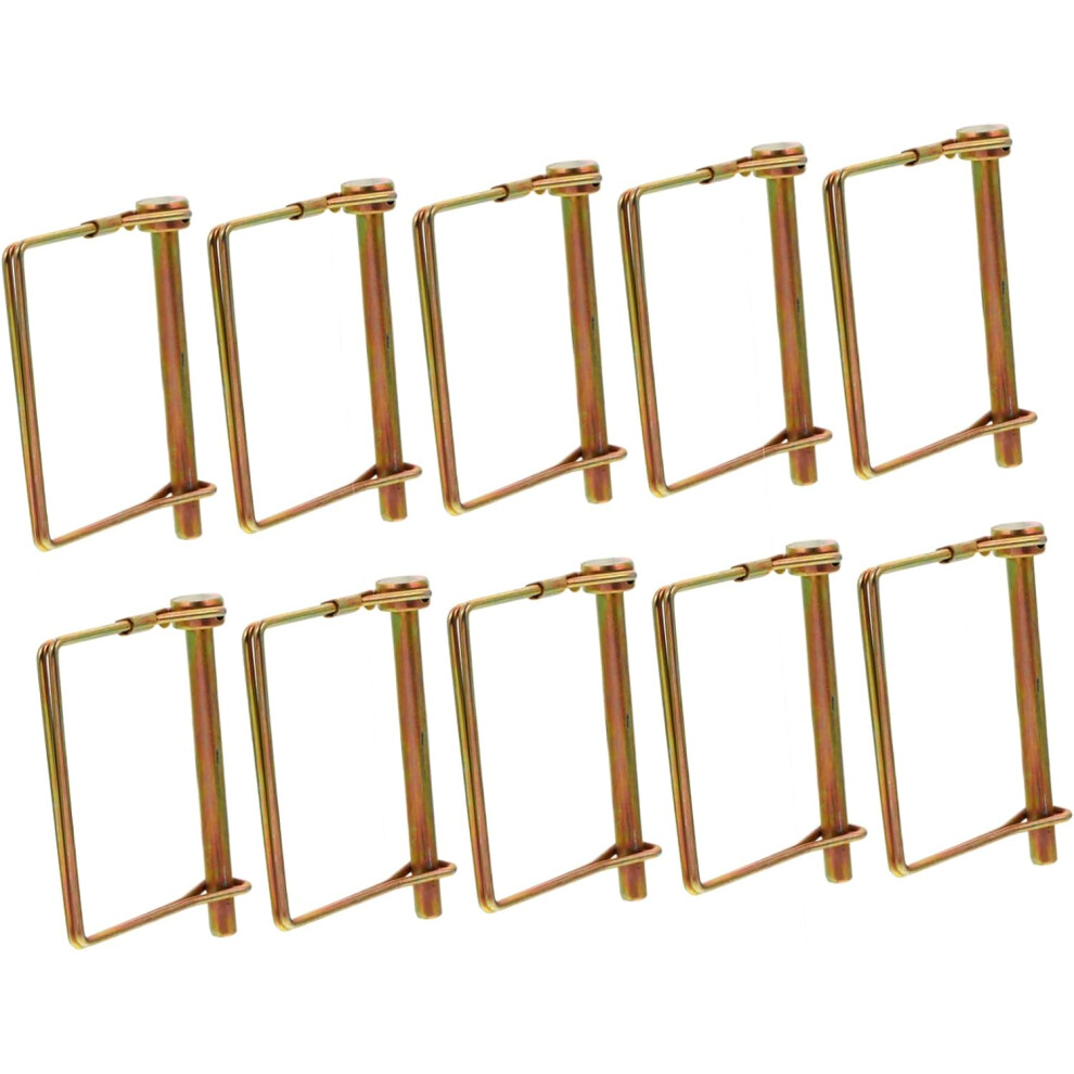 10Pcs Heavy Duty Safety Coupler Pin Square Shaft Locking Pin For Trailer Truck Mow Secure Hitch Lock Golden 5455468531255