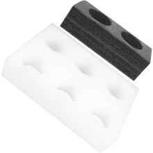 2er-Set Getränke-To-Go-Tabletts mit Becherhalter und Schlitzdesign, aus weißem EPE-Schaumstoff