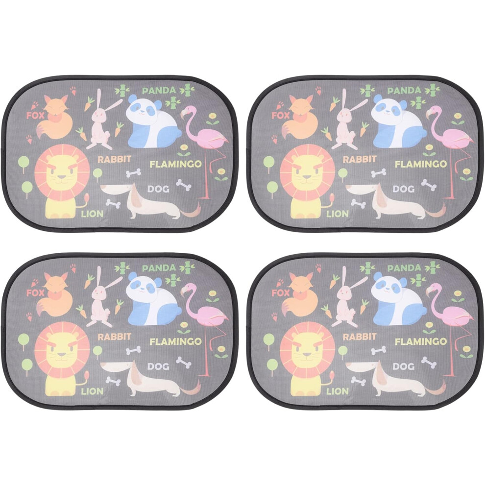 4Pcs Boys And Girls Car Sun Shade Pvc Static Cling Side Window Sunshades Car Window Shade 5455468529979