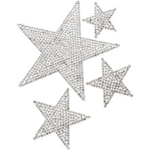 4-teiliges Set funkelnder Strass-Autoaufkleber in Sternform, DIY-Autoaufkleber