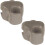 2Pcs Car Sun Visor Hook Clip Fixing Retainer Gray Interior Makeup Mirror Bracket Holder 1