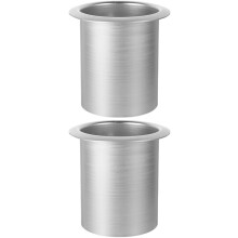 2 Stück wiederverwendbare Becherhalter aus Aluminium für Sofa und Heimkino, silberfarben