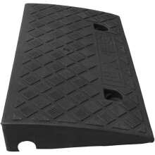 Rampa in gomma per marciapiede 50x27x10 cm, nera, tappetino di soglia per ruote di auto, scooter, rampa per vialetto, garage