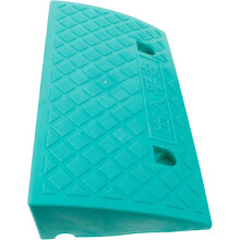 Rampa di soglia triangolare portatile in plastica 49x27x11 cm, verde