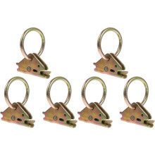 6 stuks E-Track sjorankers met O-ringen voor het vastzetten van lading op aanhangers, pick-ups, campers en vrachtwagens.