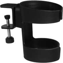 Verstellbarer Tischbecherhalter aus schwarzem Kohlenstoffstahl mit stabiler und sicherer Klemme und elegantem Design