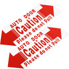 2 Stück rote Warnaufkleber für automatische Autotüren, selbstklebende Aufkleber zur Anzeige des Öffnens von Autotüren