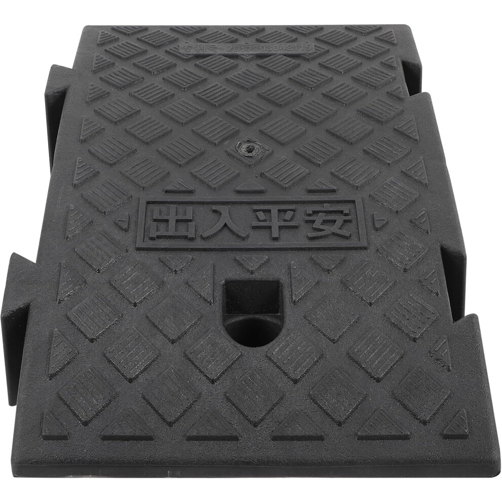 Rubber Truck Curb Ramp Slope Ramp 26X40x16cm Black Outdoor Vehicle For Garage And Driveway 5455468531583