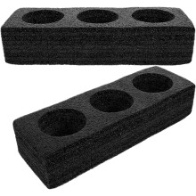 2er-Pack Becherhalter mit 3 Schlitzen, aus Perlwatte-Material, auslaufsicher, leicht zu verpacken
