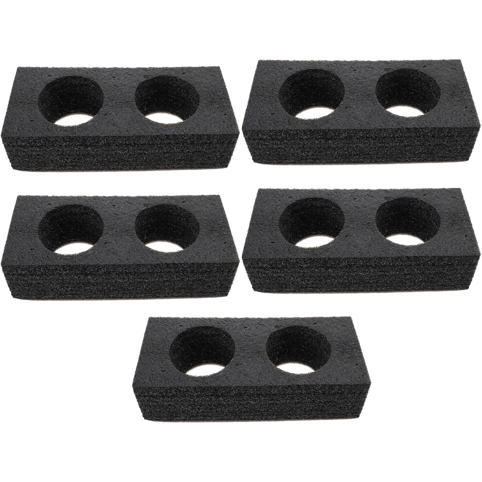 2 Cup Drink Carrier Foam 5 Pack Multiple Holes Pearl Cotton Takeout Cup Tray For Coffee Shop And Picnic Use Black 5455468445286
