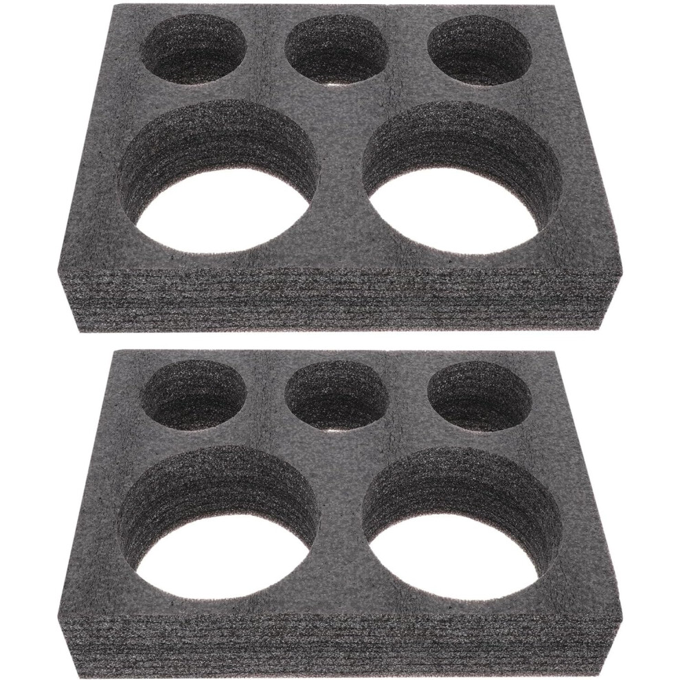 2Pcs Milk Tea Holders Takeout Packing Cup Holders Drink Carrier Tray Convenient For Party Black 5455468446160