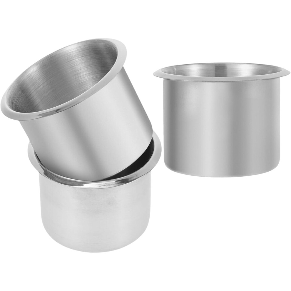 3Pcs Boat Cup Holder Stainless Steel Drink Holder Inset Recessed Cup For Boat Rv Car Armrest Table Couch 5455468445323