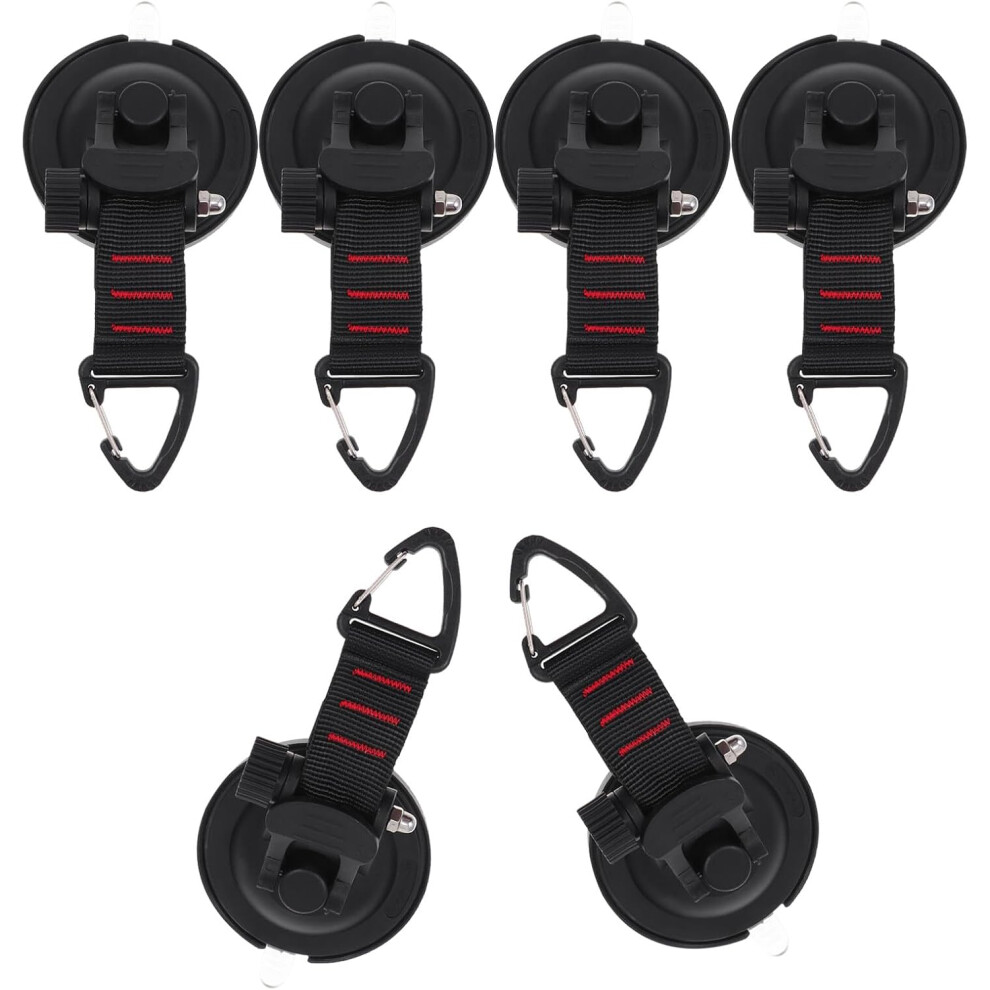 6Pcs Heavy Duty Suction Cup Anchors With Security Hooks Strong Glass Suction Cups 5455468531958