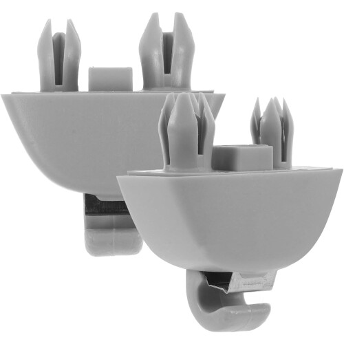 2Pcs Car Sun Visor Hook Clips Gray Auto Sun Visor Holder Latch Replacement Bracket