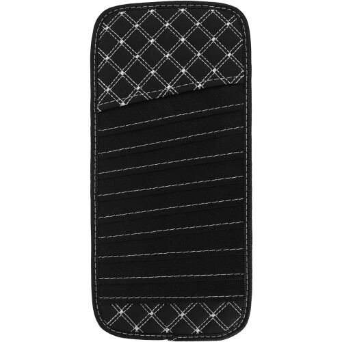 Car Sun Visor CD Organizer Holder White PU Car CD Storage Case Compatível e Acessórios do Visor do Sol