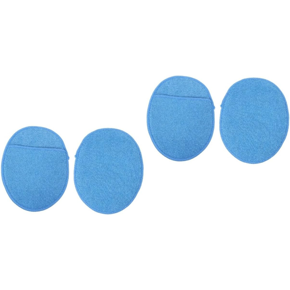 2Sets Car Polishing Sponges Microfiber Vehicle Waxing Sponge Cleaning 2Pcs*2 Blue 5455468535727