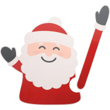 Selbstklebender Autoaufkleber mit winkendem Weihnachtsmann-Motiv