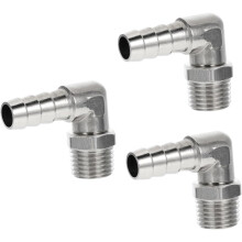 Lot de 3 raccords pour tuyau d'air comprimé, connecteurs de tuyau pour compresseur d'air, coupleur de tuyau coudé plaqués
