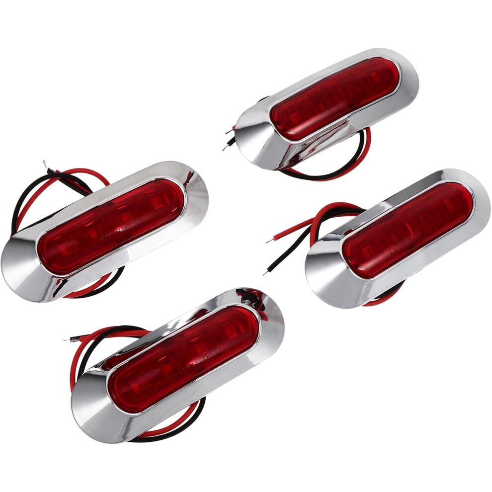 4Pcs Waterproof Led Side Marker Truck Lights 10-30V Led Trailer And Pickup Truck Deck Lamps Red 5455468451454