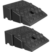 2 tappetini in plastica per salire in auto, rampe per auto per vialetto, rampa portatile per carico, uso esterno, ausilio per sedia a rotelle
