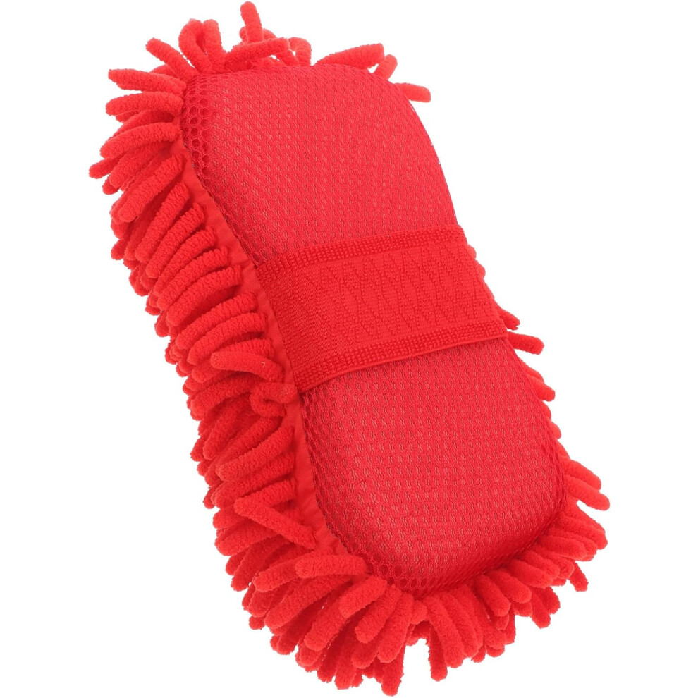 Car Cleaning Sponge Wash Mitt Absorbent 80G Soft Sponge For Automotive Exterior Care And Window Detailing Red 5455468535420
