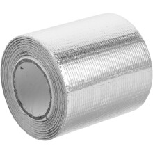 Heat Resistant Aluminum Foil Fiber Cloth with Stainless Steel Ties, 5M X 5Cm
