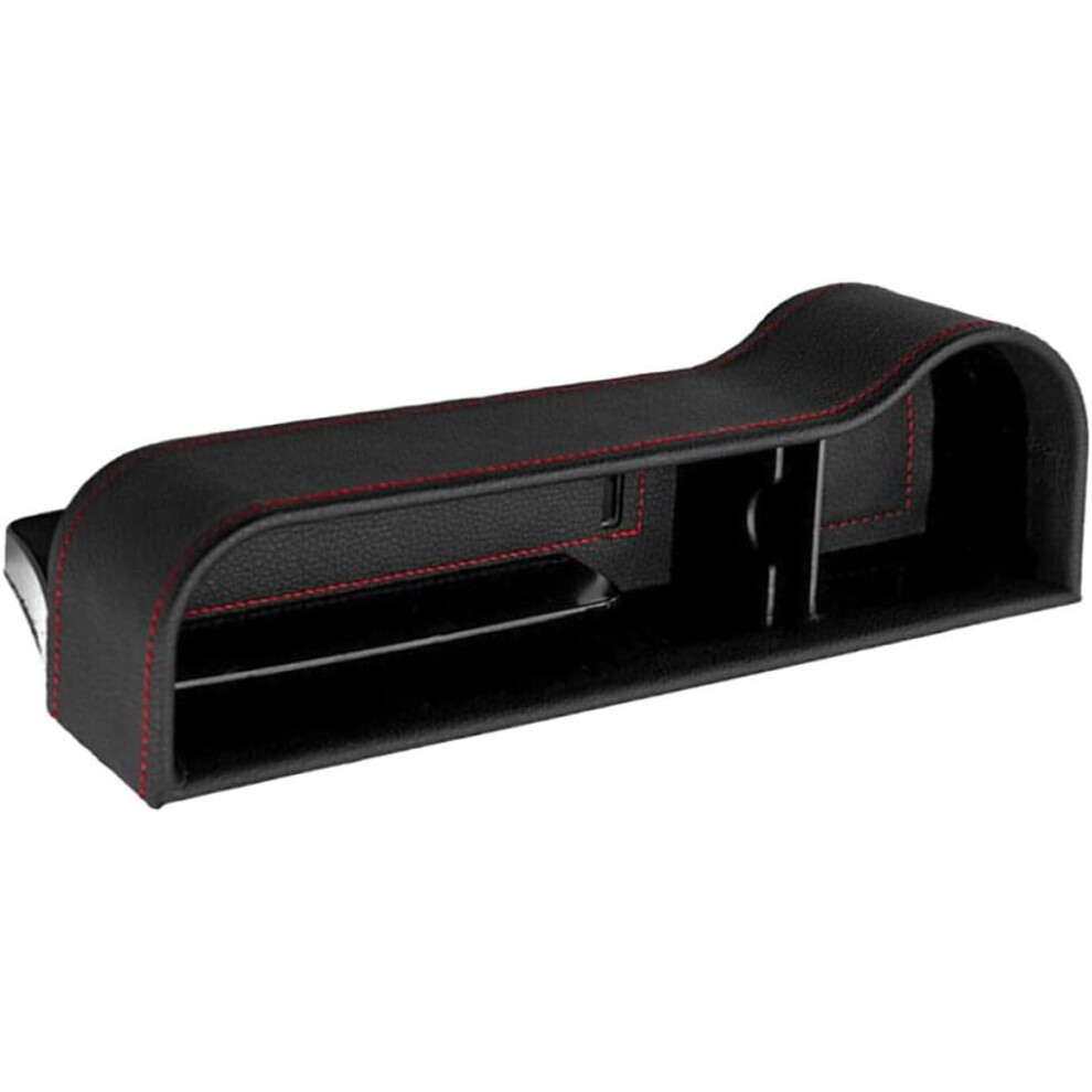 Car Seat Gap Storage Box Pu Leather Multifunctional Car Organizer Black 5455468527722