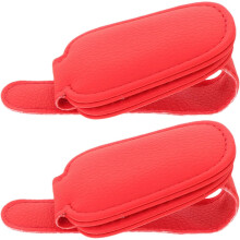 Lot de 2 supports de lunettes de soleil magnétiques en cuir PU pour voiture.