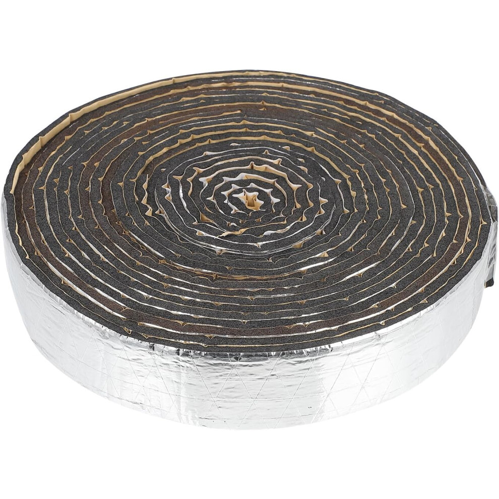 5Mm Aluminum Foil Soundproof Pad Roll, Heat Insulation Cotton Tape Black/Silver 5455468541513