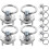 10pcs L Track Tie Down Anchors com aneis tóricos e molas de prata 1