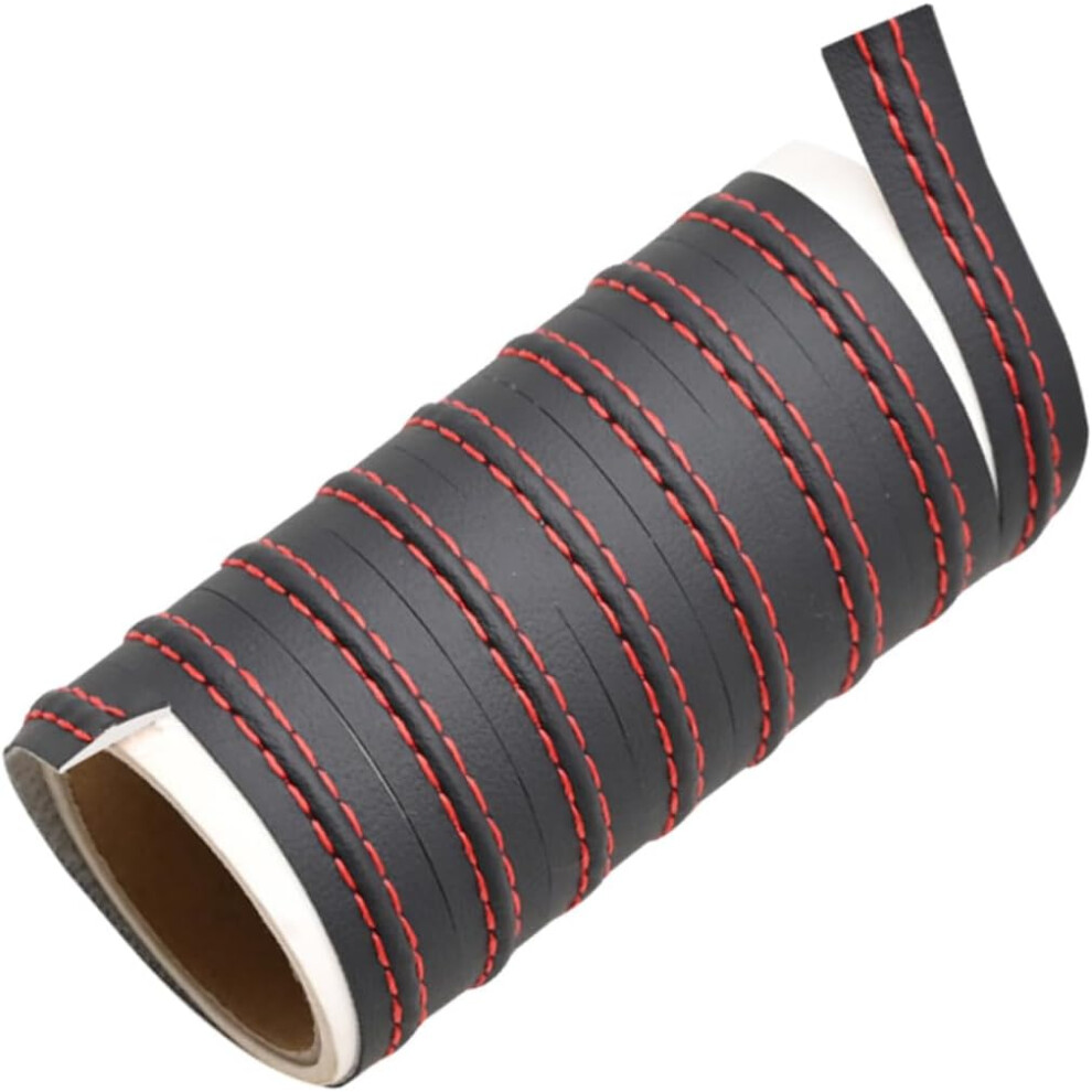 1M Car Interior Decorative Trim Strip And Leather Car Door Gap Molding Vehicle Strip Black/Red 5455468461989