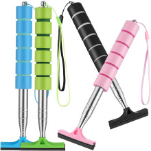 Telescoping Side View Mirror Squeegees 4pcs Mini Car Water Scrapers Retractable Rearview Mirror Wipers