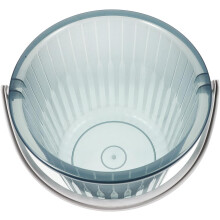 Cubo de agua de plástico grande con asa, azul, portátil, para lavar coches y para uso en exteriores.